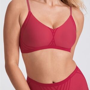 Honey love Women's Peony (Pink) Silhouette Bra - Size Medium